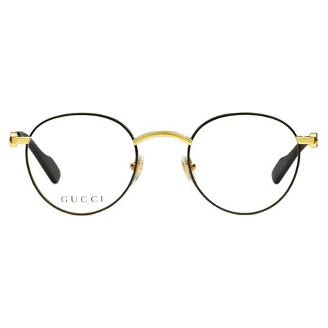 gucci men glasses round png|Round optical frame in gold.